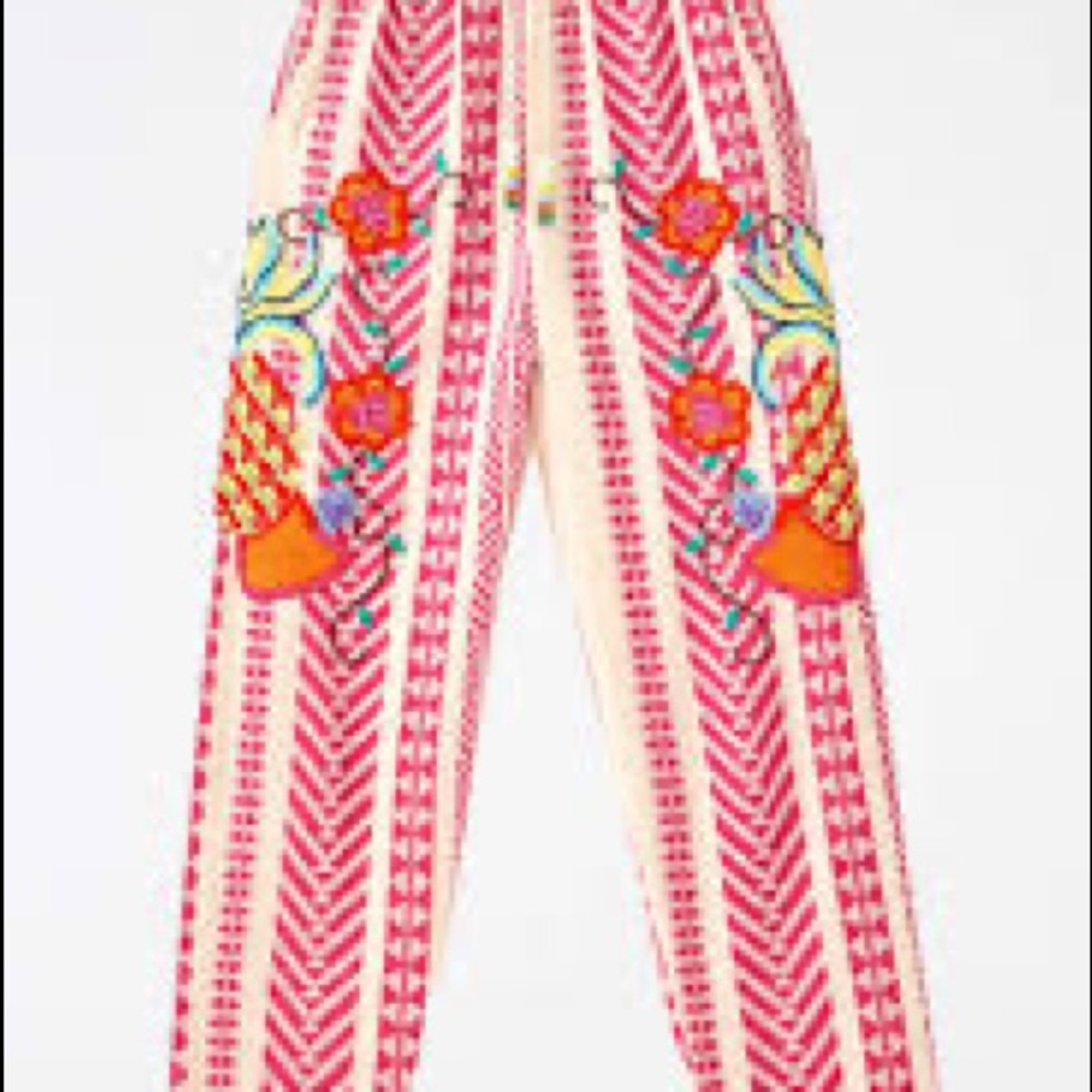 Farm Rio Jacquard Embroidered Pants